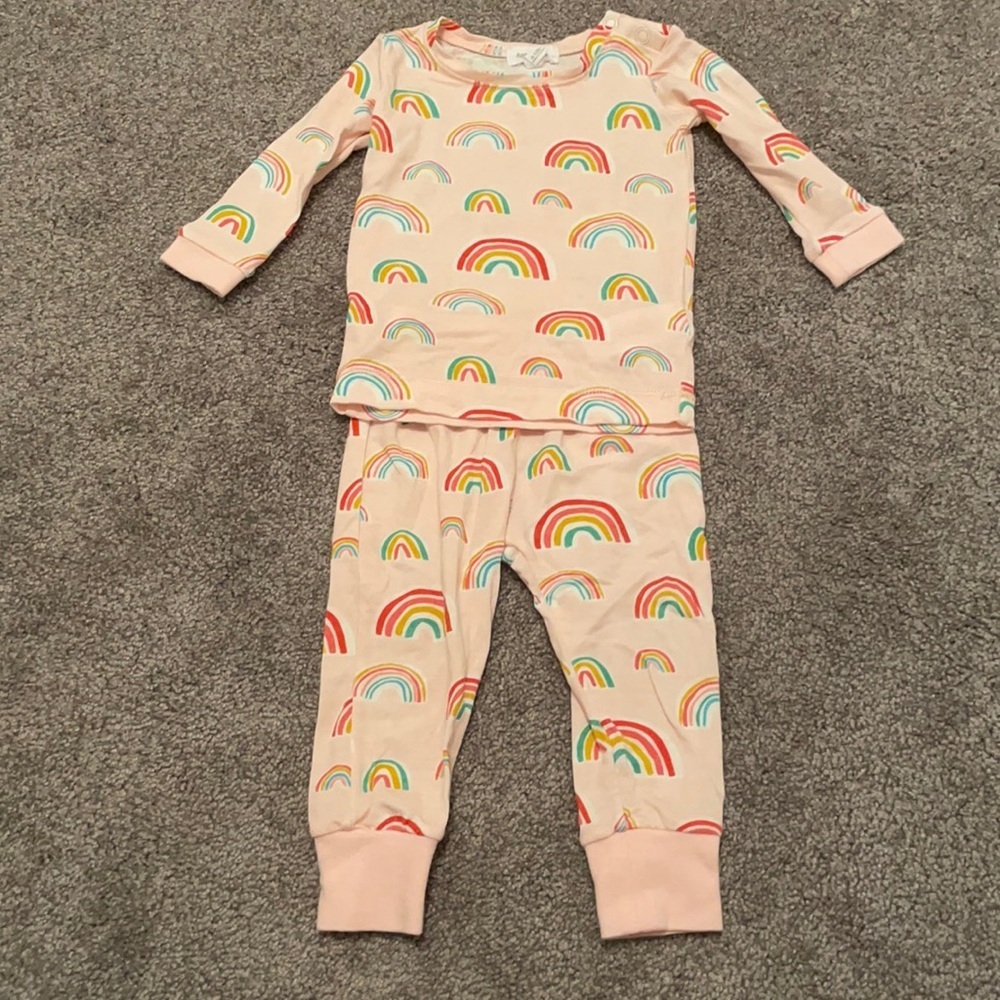 Angel Dear Pink Rainbow Pajama Set